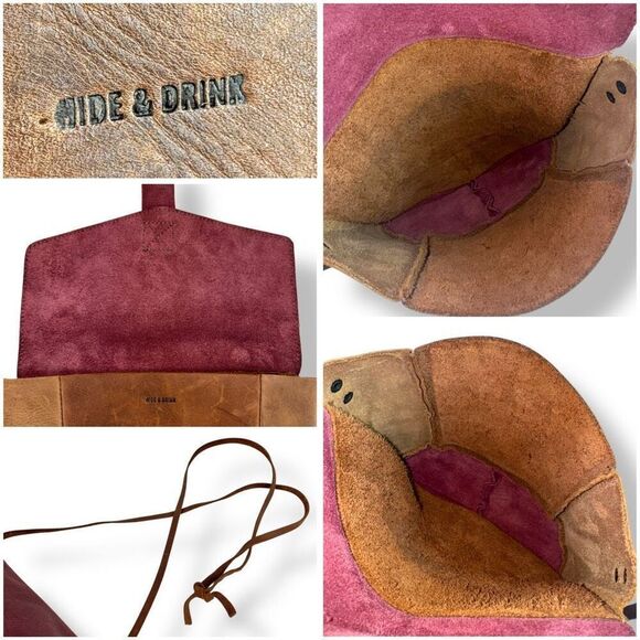 Hide & Drink Prisma Crossbody Bag Bohemian Western Cowgirl Handmade Boho Leather - Picture 11 of 11